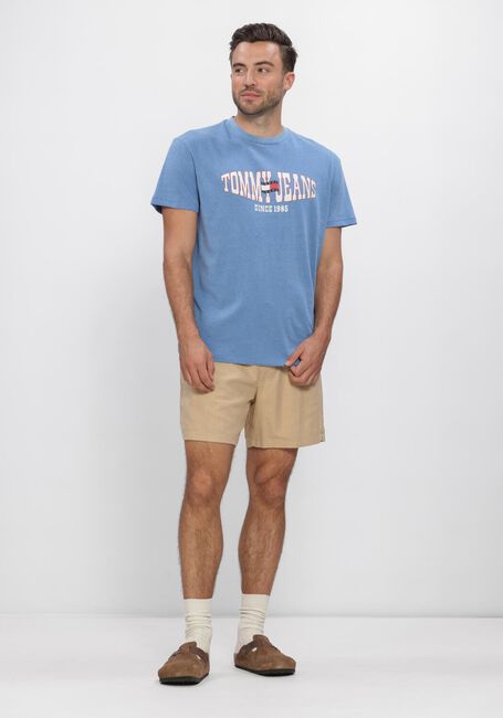 Blauwe TOMMY JEANS T-shirt TJM REG LA WAVING FLAG EXT - large