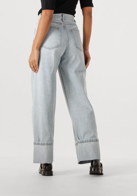 Lichtblauwe WITHBLACK Wide jeans WBLHAZEL HW TURN UP JEANS - large