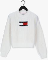 Witte TOMMY JEANS Trui TJW CENTER FLAG SWEATER