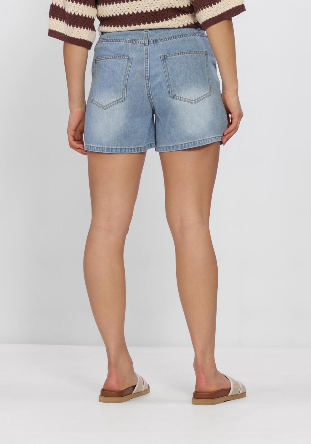 Blauwe OBJECT Shorts OBJROSIE MW LO DENIM SHORT - large