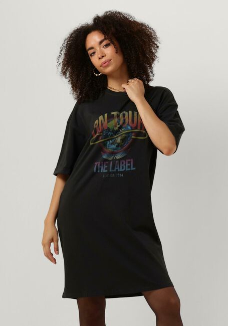 Zwarte ALIX THE LABEL Mini jurk LADIES KNITTED ON TOUR T-SHIRT DRESS - large