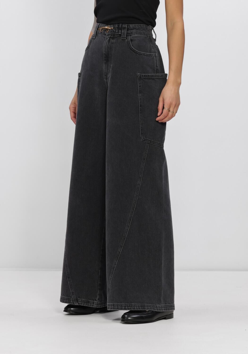 Antraciet HARPER & YVE Wijde broek JOVY-PA - large