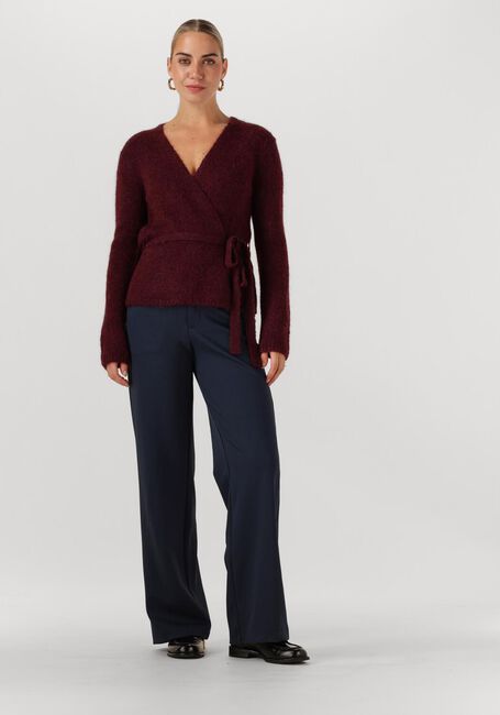 Bordeaux SELECTED WOMEN Trui SLFGABELLA LS KNIT BELT CARDIGAN - large