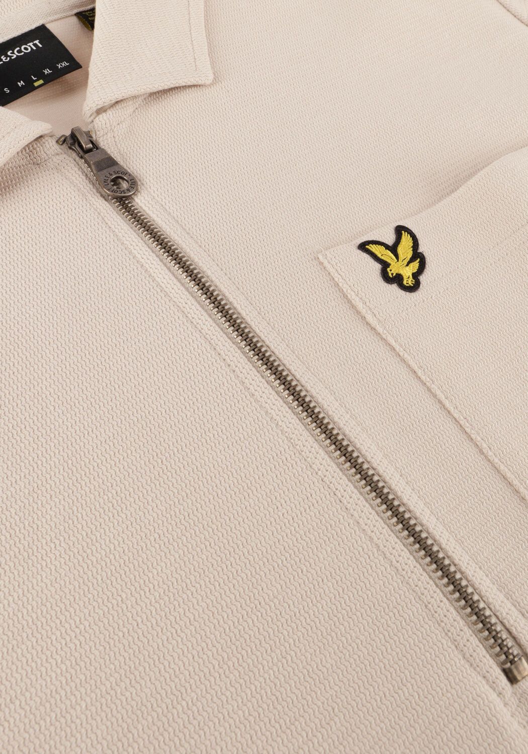 Gebroken wit LYLE & SCOTT Sweater CREST TEXTURED QUARTER ZIP - large