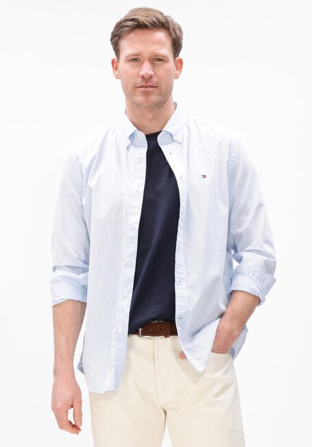 Lichtblauwe TOMMY HILFIGER Casual overhemd CORE HAIRLINE POPLIN RF SHIRT - large