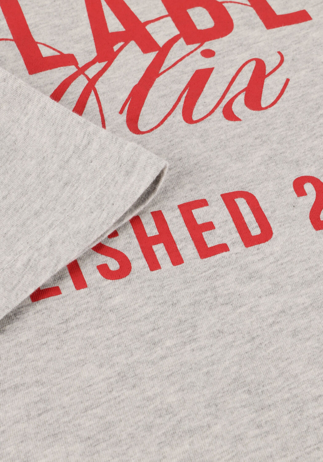 Lichtgrijze ALIX THE LABEL T-shirt LADIES KNITTED THE LABEL T-SHIRT - large