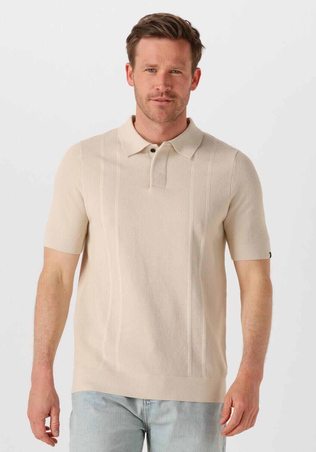 BUTCHER OF BLUE Heren Polo's & T-shirts Ripley Knit Polo Beige