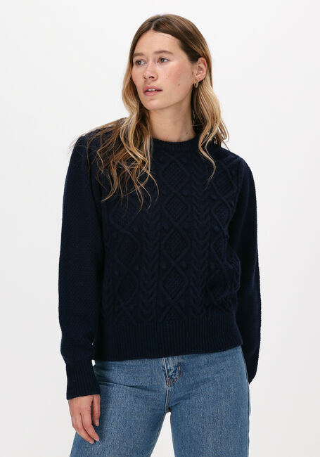 Mitt web terug Blauwe SUMMUM Trui SWEATER FANCY CABLE KNIT | Omoda