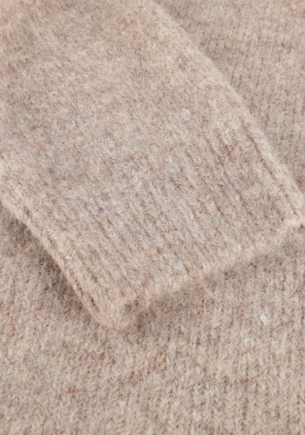 Beige OBJECT Trui OBJSAGGIA LS LO PULLOVER - large