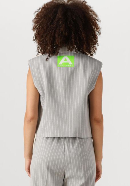 Lichtgrijze ALIX THE LABEL Gilet LADIES WOVEN PINSTRIPE WAISTCOAT - large
