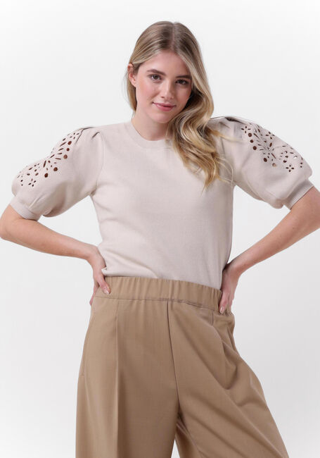 Beige OBJECT Trui REYNARD 2/4 KNIT PULLOVER - large