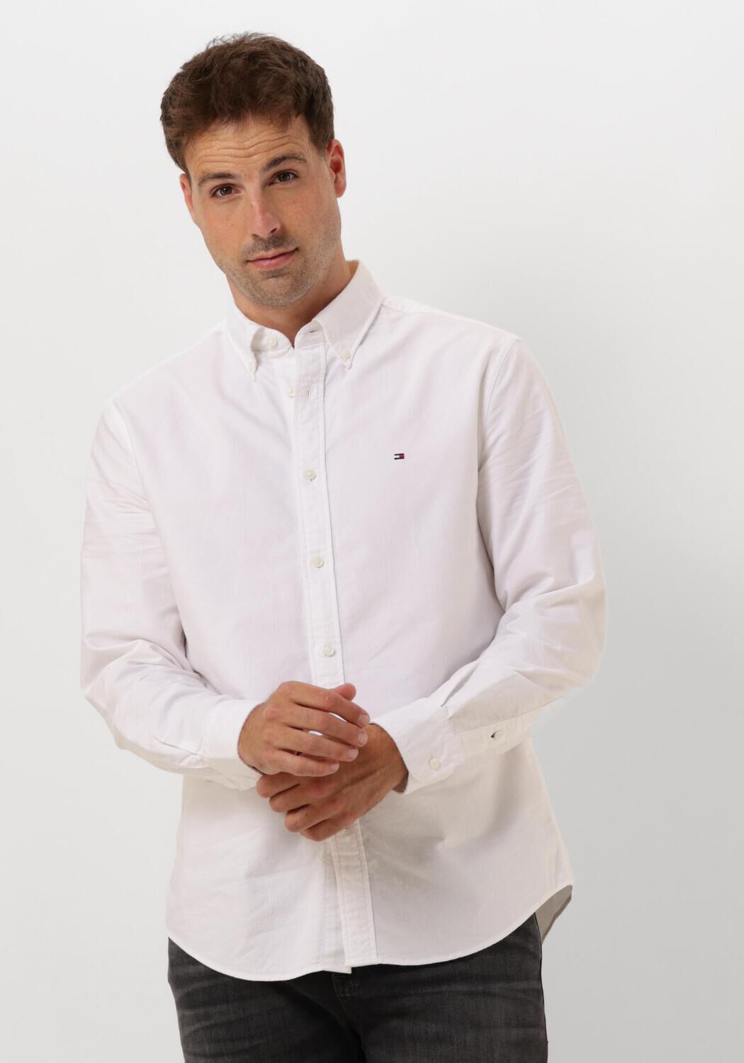 Wit overhemd tommy hilfiger outlet