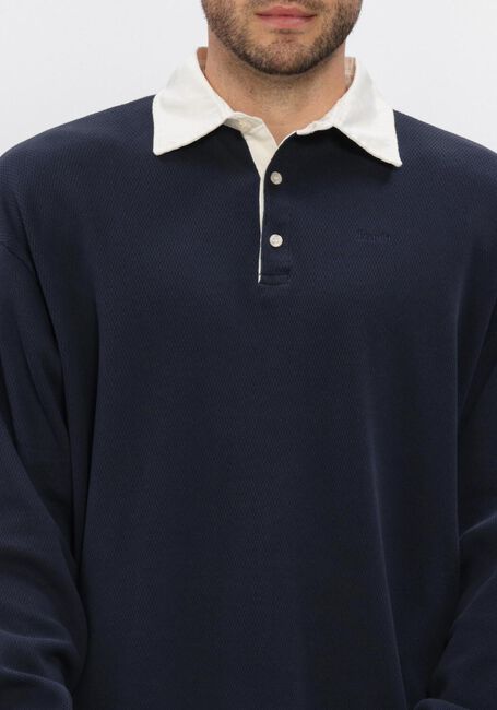 Donkerblauwe FOR&Eacute;T Polo MATCH RUGBY STRUCTURED SWEATSHIRT - large