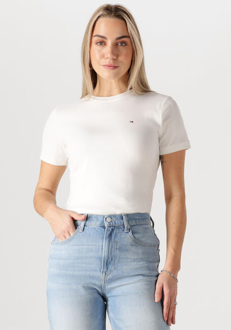 Witte TOMMY HILFIGER T-shirt SLIM CODY C-NK SS - large