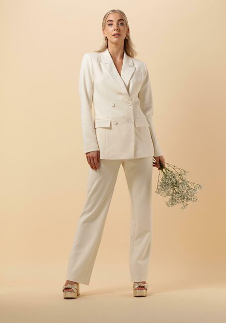 Gebroken wit Y.A.S. Bruidsmode YASLIZZIE HW STRAIGHT PANT - CELEB - large