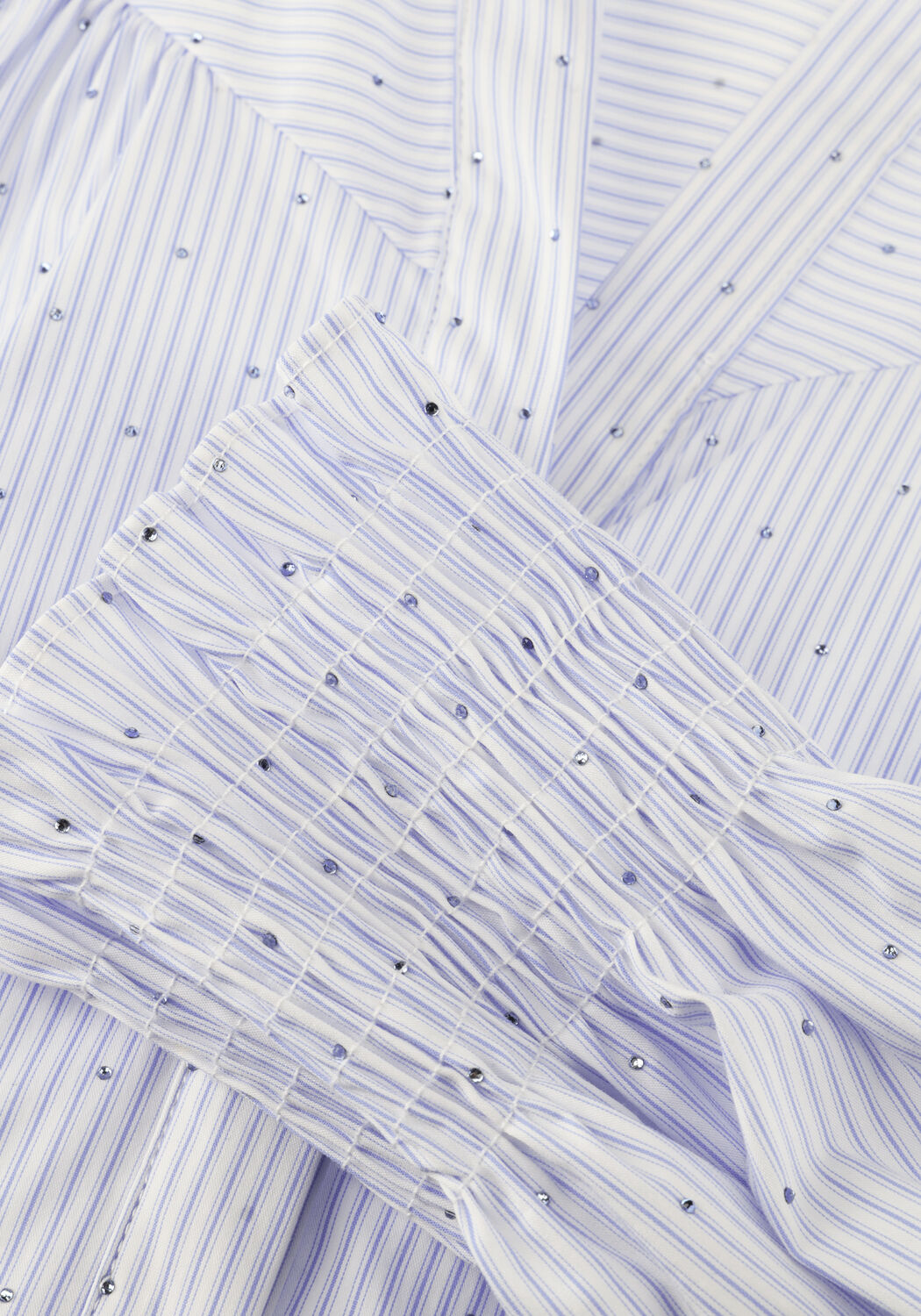 Lichtblauwe NEO NOIR Blouses ASTRIDA STRIPE STONE BLOUSE - large