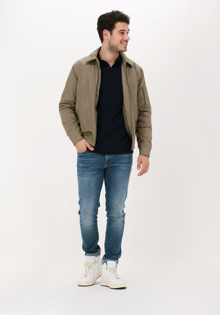 Donkerblauwe SELECTED MEN Polo SLHBERG SS POLO NECK B - large