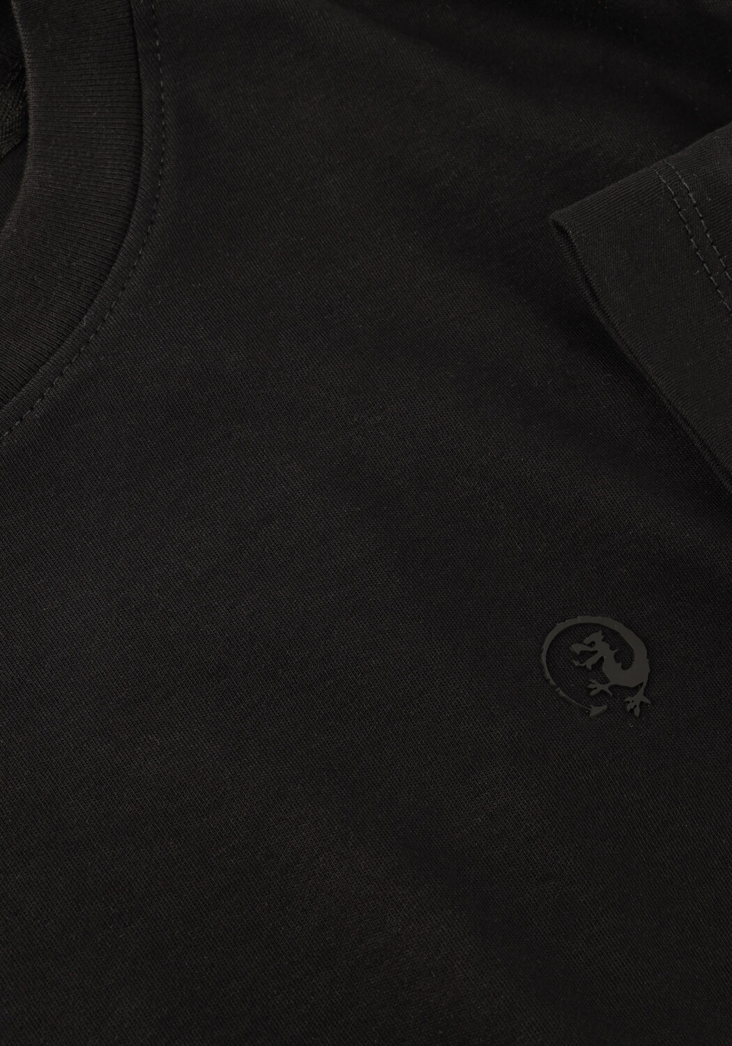 Zwarte CAST IRON T-shirt REGULAR FIT INTERLOCK - large