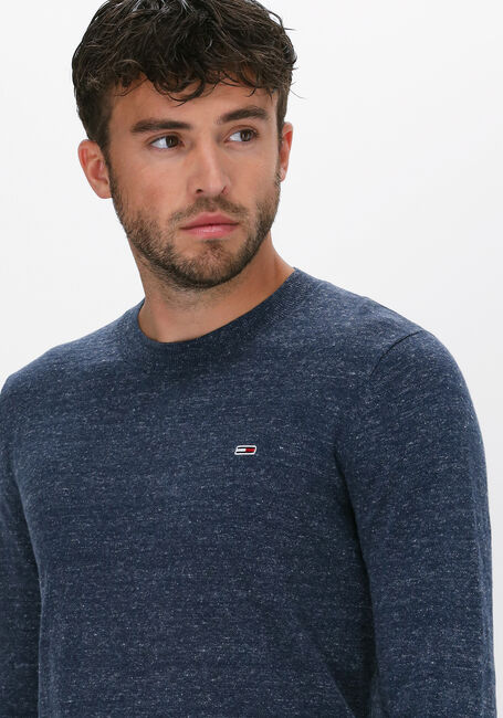 Donkerblauwe TOMMY JEANS Trui TJM SLUB GRINDLE SWEATER - large
