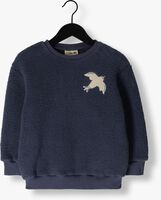 Blauwe CARLIJNQ Sweater FREE LIKE A BIRD - SWEATER WITH PATCH - medium