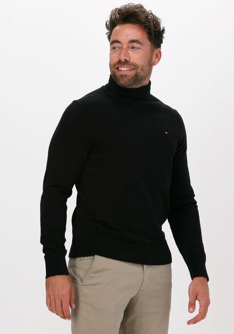 Zwarte TOMMY HILFIGER Coltrui PIMA COTTON CASHMERE ROLL NECK - large