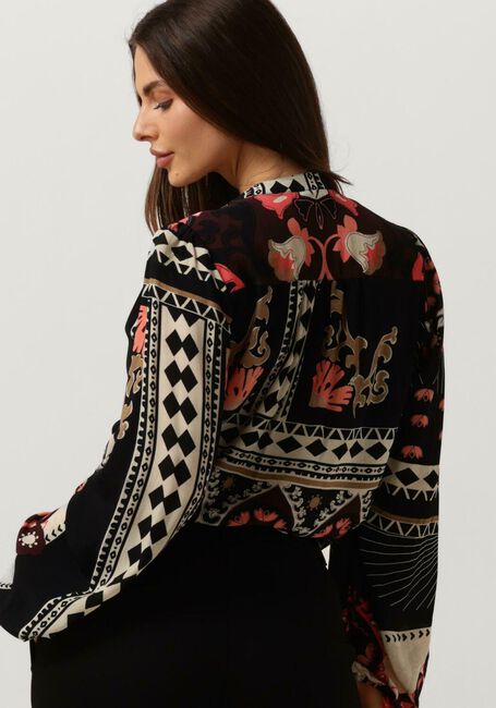 Zwarte SUMMUM Blouses TOP SCARF PRINT - large