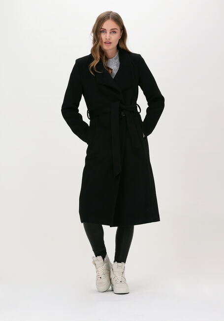 Zwarte GIACOMO THE JACKET Mantel 18 WOOL BLEND - large