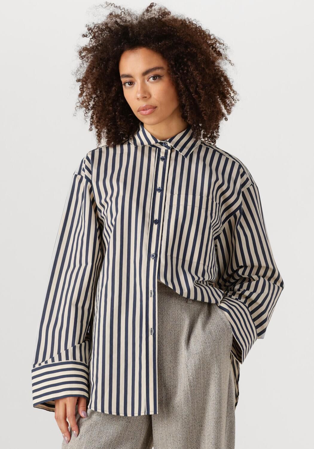 SECOND FEMALE Dames Blouses Aila Shirt Blauw