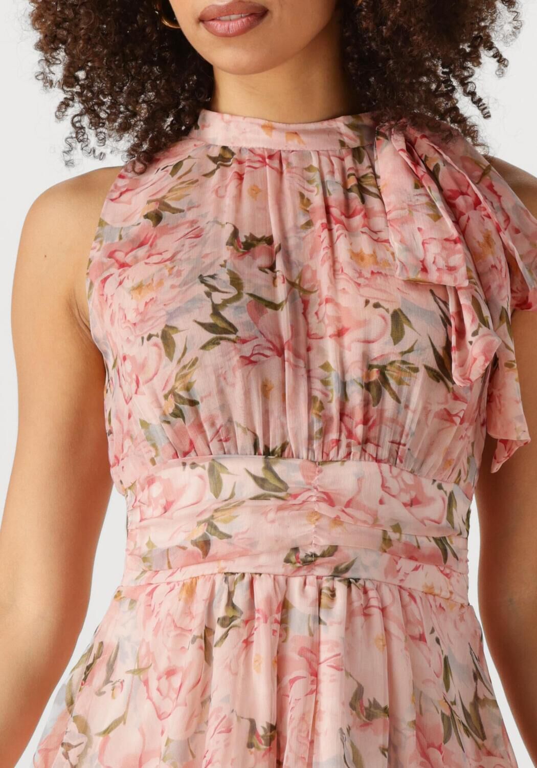 NEO NOIR Dames Jurken Marli Flower Chiffon Dress Lichtroze