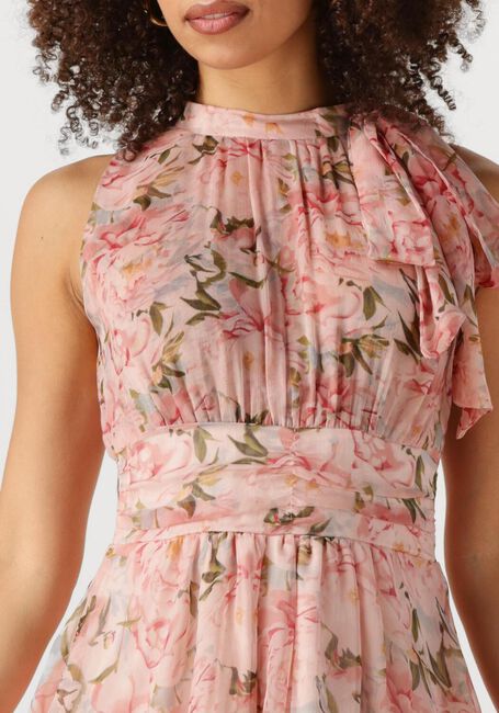 Lichtroze NEO NOIR Maxi jurk MARLI FLOWER CHIFFON DRESS - large