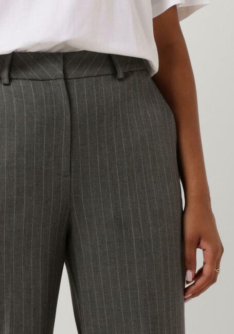 Grijze SELECTED FEMME Pantalon SLFMYLA HW WIDE PANT MGM STRIPE NOOS - large