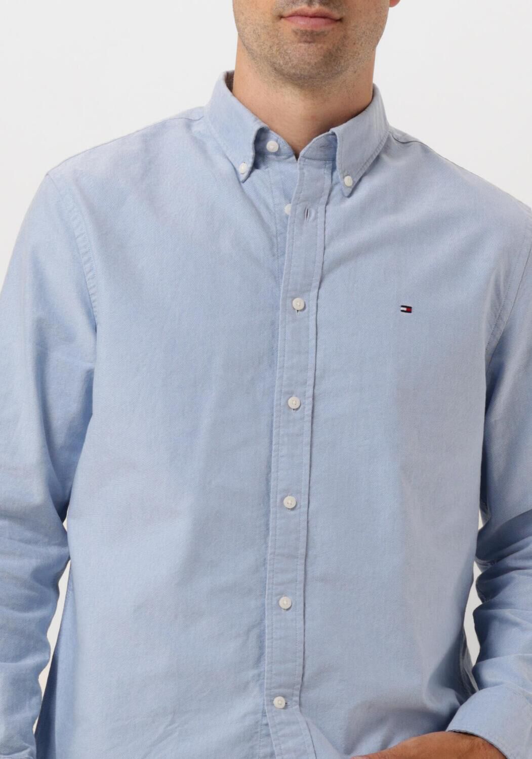 TOMMY HILFIGER Heren Overhemden Solid Heritage Oxford Rf Shirt Blauw