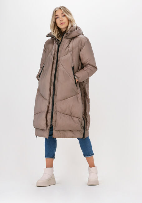 Taupe CANADIAN Gewatteerde jas EUGENIE LG SATIN - large