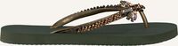 Groene UZURII Teenslippers GOLD FLY - medium