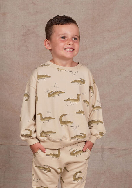 Beige RYLEE + CRU Sweater CREW NECK - large