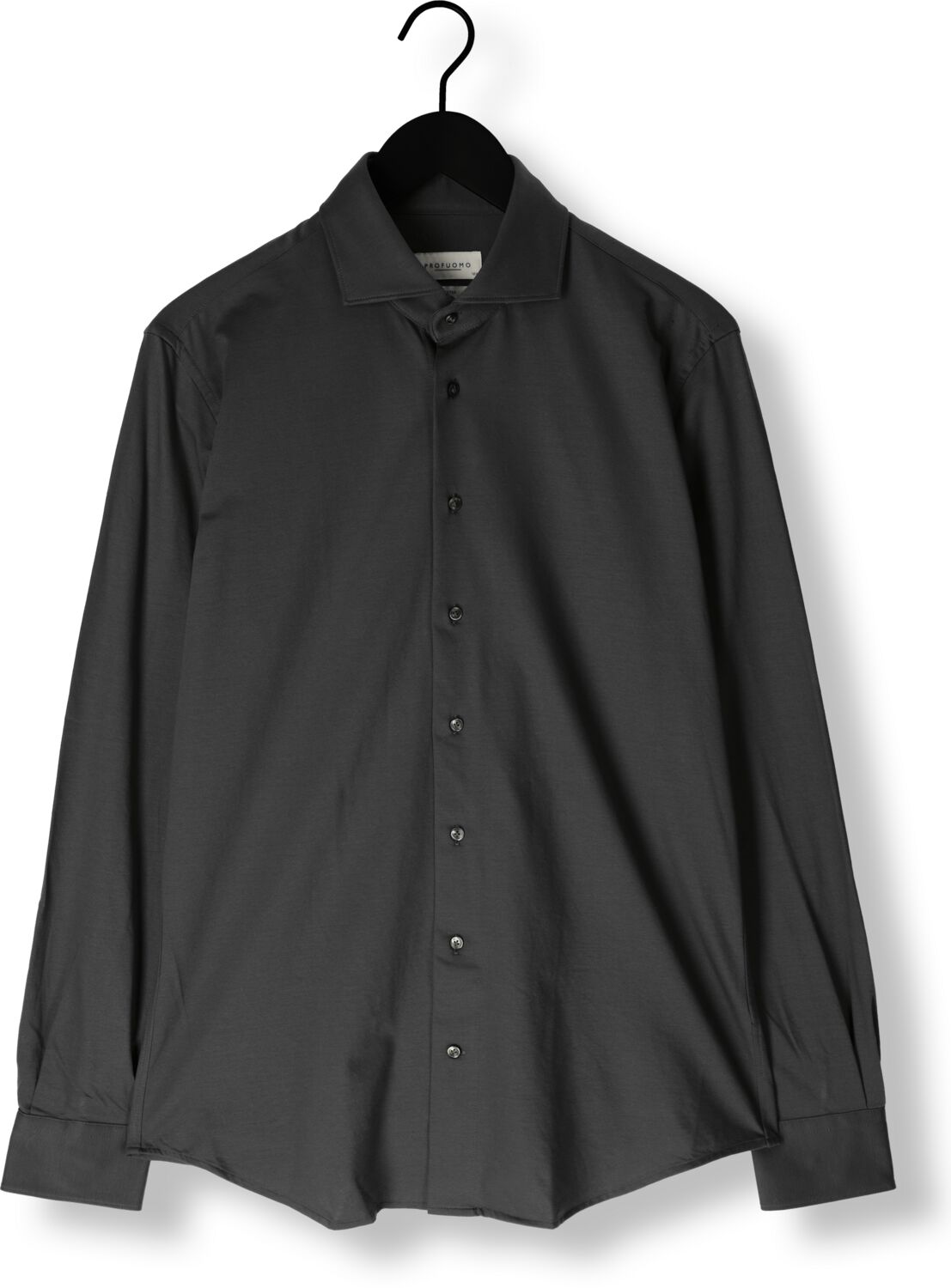 PROFUOMO Heren Overhemden Shirt Cutaway Sf Sc Knitted Groen