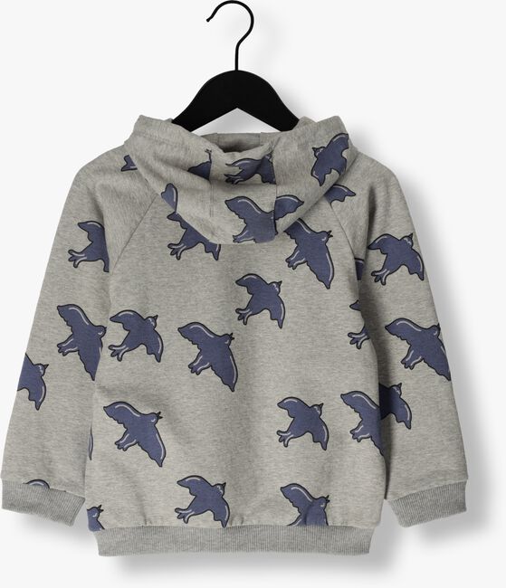 Grijze CARLIJNQ Sweater FREE LIKE A BIRD - HOODIE SWEATER - large
