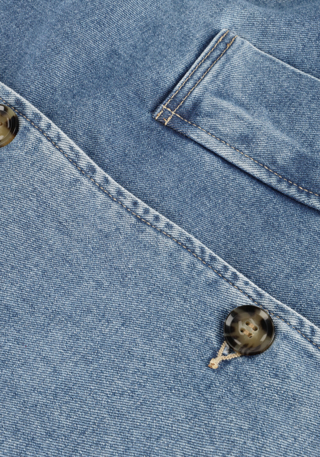 Blauwe OBJECT Spijkerjas OBJTILLA GRO L/S LO DENIM JACKET - large