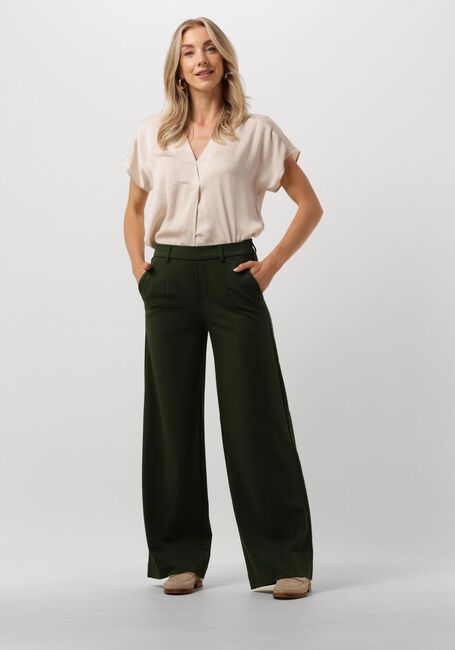 Groene OBJECT Pantalon OBJLISA WIDE PANT - large