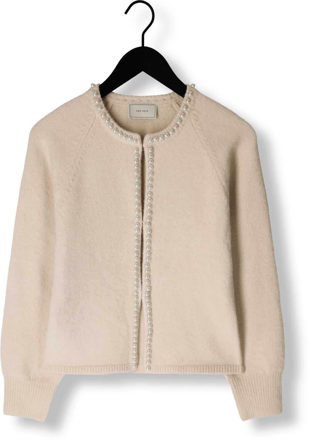 NEO NOIR Dames Truien & Vesten Lilly Pearl Knit Cardigan Creme