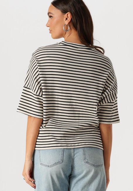 Blauwe SUMMUM T-shirt BOXY TOP STRIPE WAFFLE - large