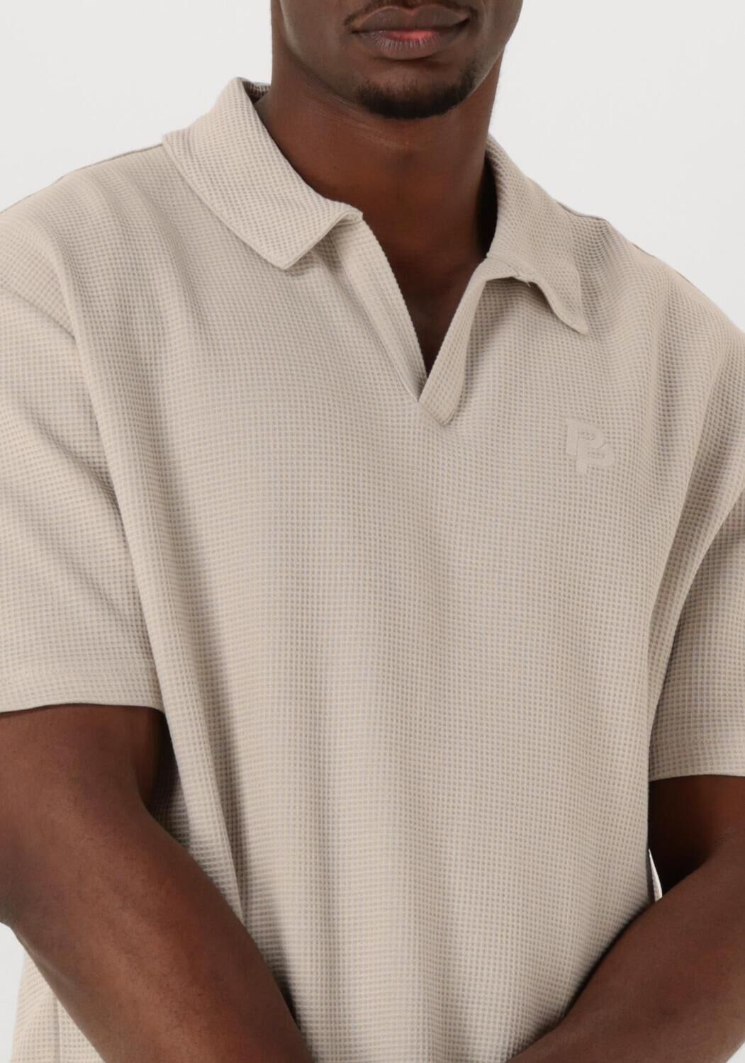 PURE PATH Heren Polo's & T-shirts Loose Fit Polo Ss T-shirts Beige