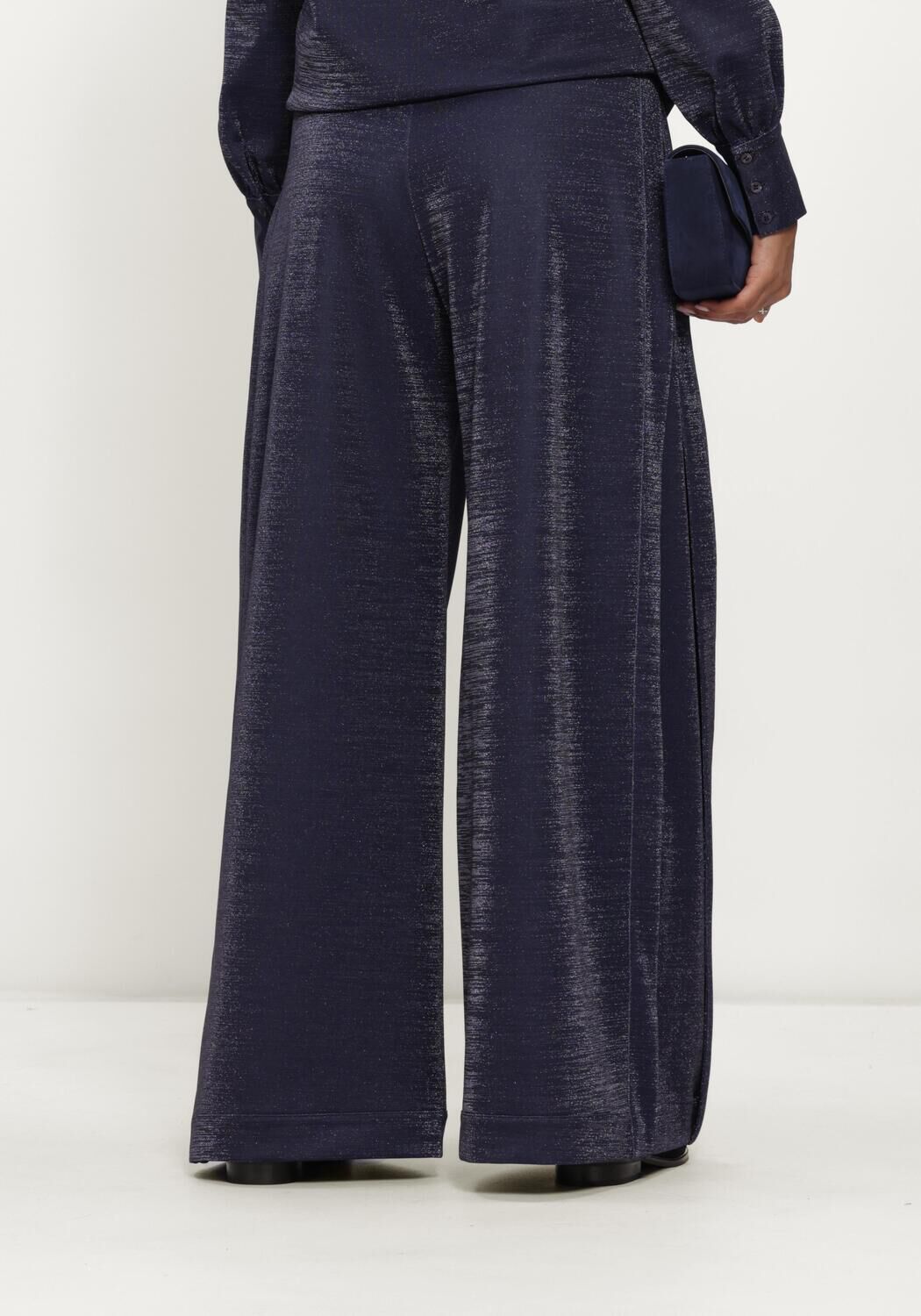 Donkerblauwe STUDIO ANNELOES Wijde broek Ossi trousers - large