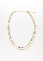 Paarse NOTRE-V Kettingen KETTING DUBBEL CHAIN - medium