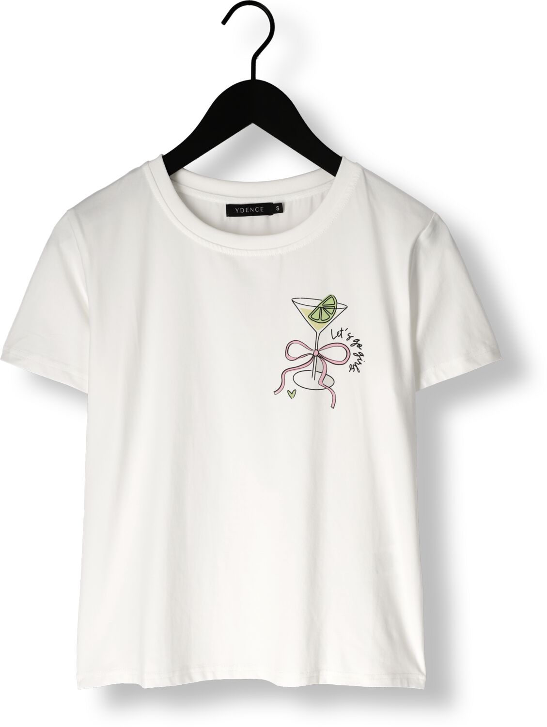 YDENCE Dames Tops & T-shirts T-shirt Let's Go Girls Wit