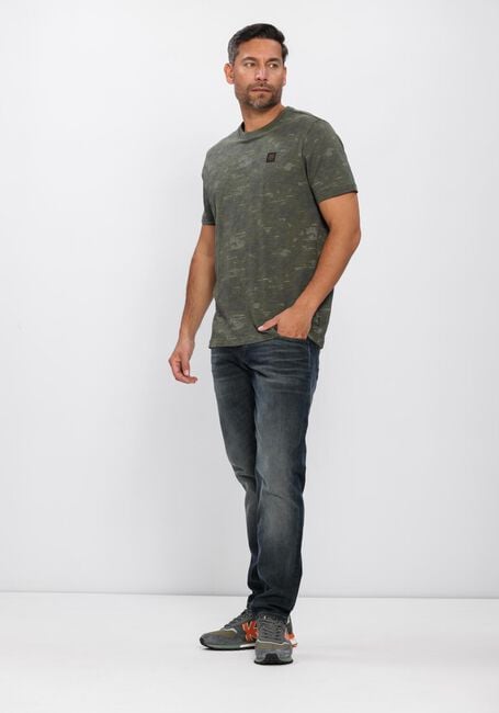 Groene PME LEGEND T-shirt AOP COTTON SLUB - large