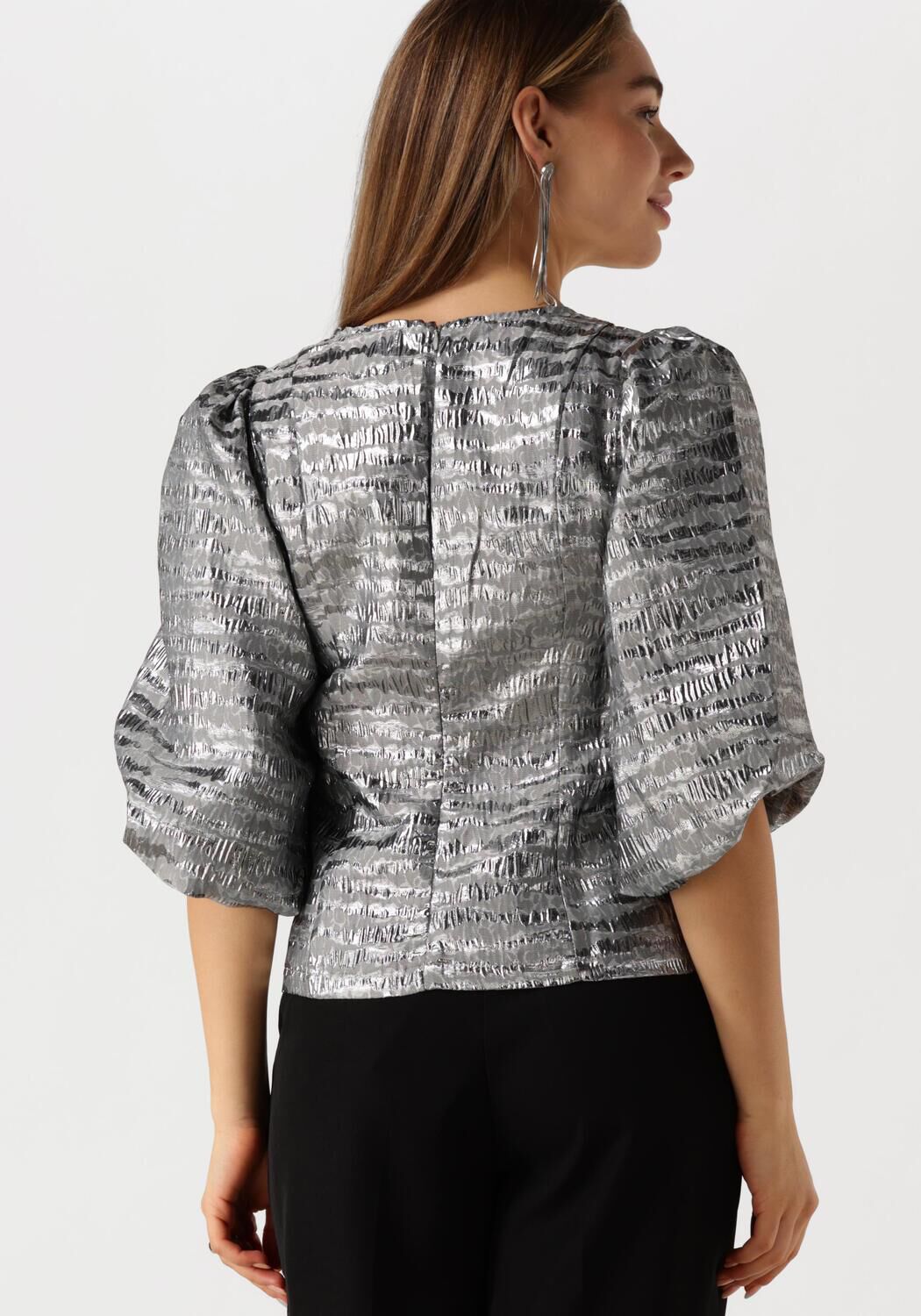 MINUS Dames Blouses Msmelbi V-neck Blouse Grijs