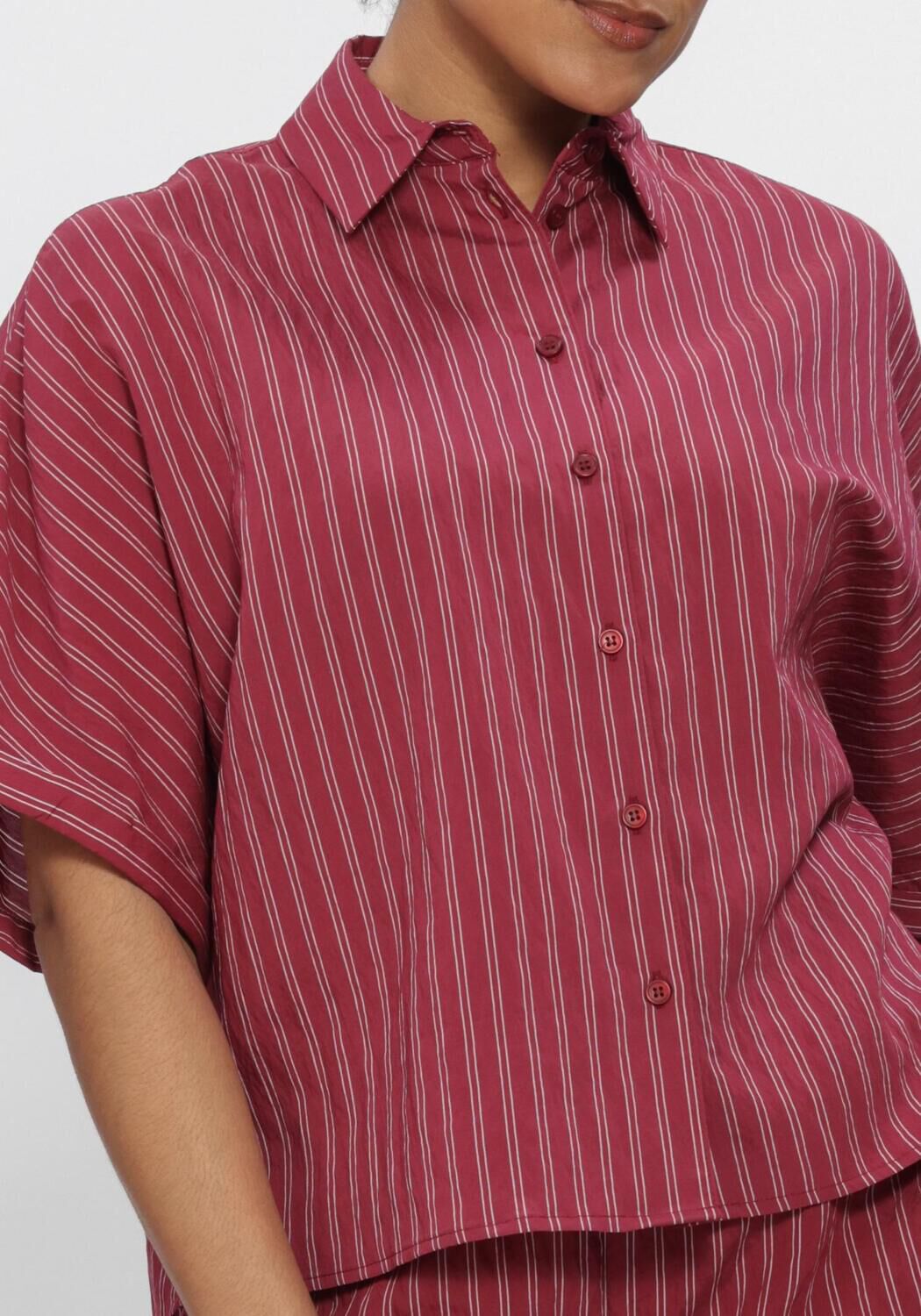 Rode CATWALK JUNKIE Blouses STRIPED SHORT SLEEVE BLOUSE - large