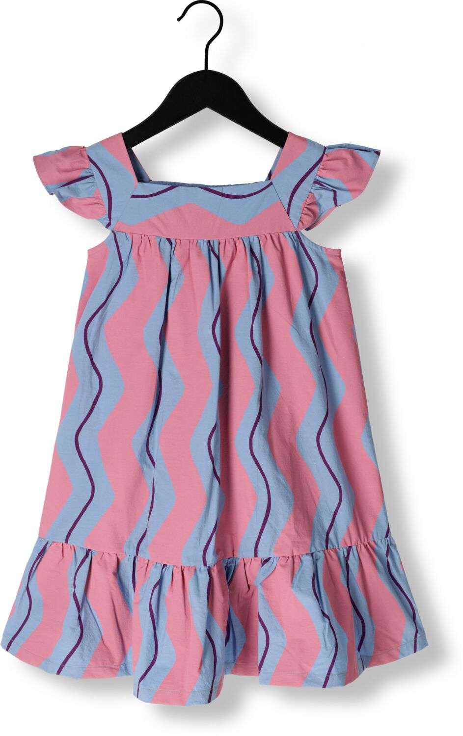Jelly Mallow Meisjes Jurken Wave Stripe Dress Roze-11Y