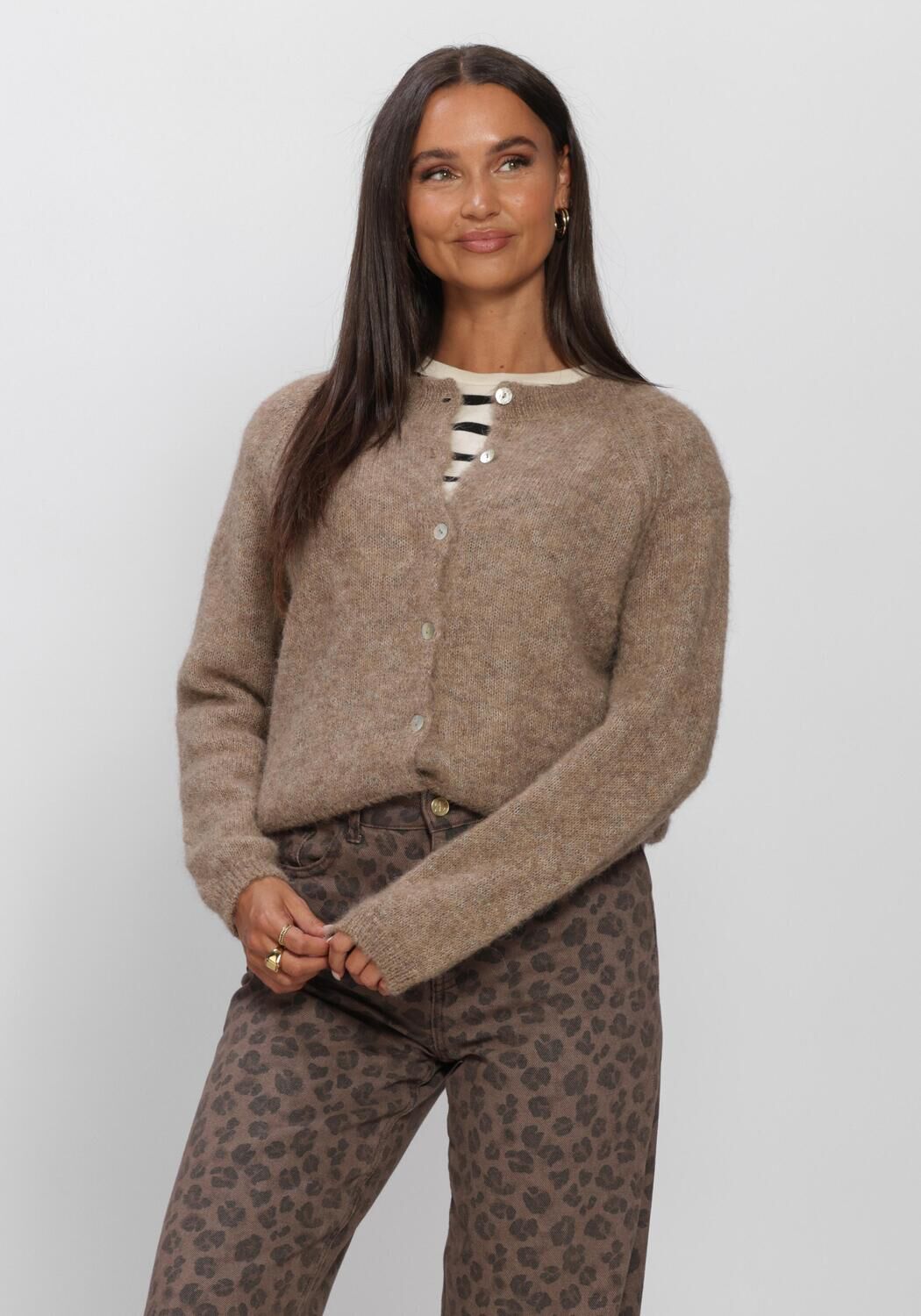Camel BY-BAR Vest FALON CARDIGAN - large